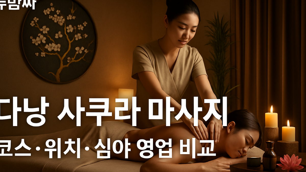 다낭 사쿠라 마사지 코스·위치·심야 영업 정리